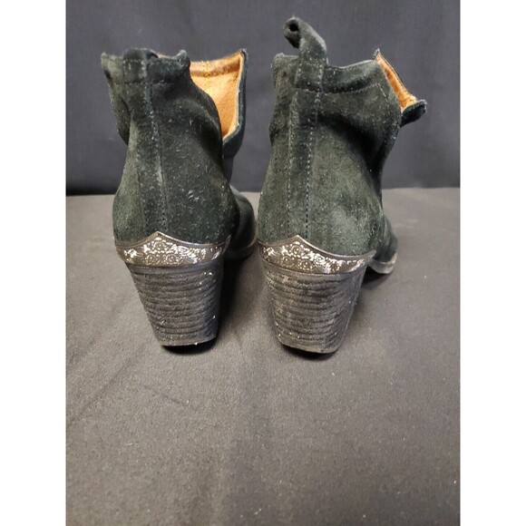 Jeffrey Campbell Cromwell Ankle Bootie Black Suede Western Style Boot Shoes Sz 9 - Picture 4 of 6